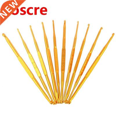 10Pcs Golden Alumina Double End Crochet Hook Knitting Needl