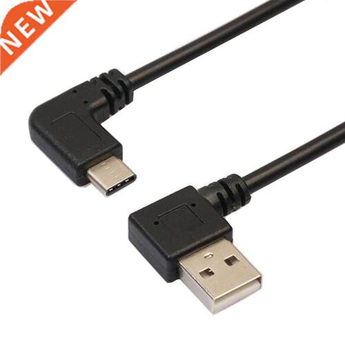 Left Angle USB2.0 (Type-A) Male to USB3.1 (Type-C)Male Left