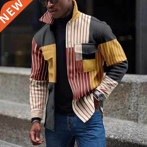Autumn Winter Men's New Large Size Long Sleeve Jackets Tops