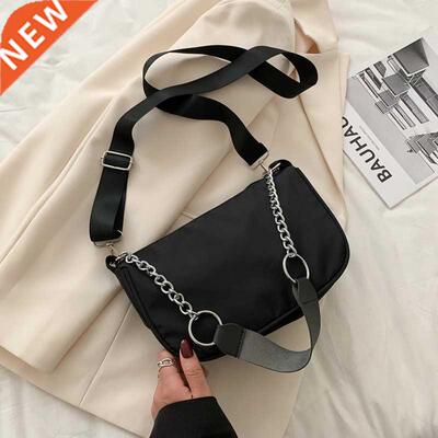 Casual Ladies Crossbody Bags Nylon Chain Bag Women Vintage B