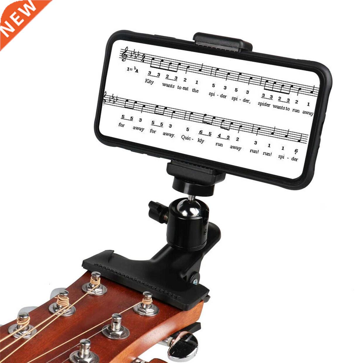 Mobile Phone Live Broadcast Bracket Stand Guitar Head Clip H