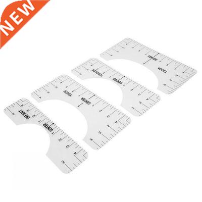 4pcs T-shirt Alignment Ruler Clothing Ruler Clothes Neckline