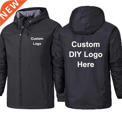 Spring Autumn Cuom Logo Design Men Jacket DIY Print Zipper