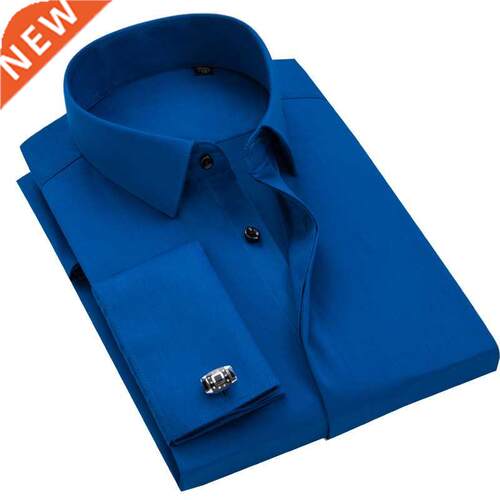 Quality French Cufflinks Formal Classic Design Bamboo-fiber