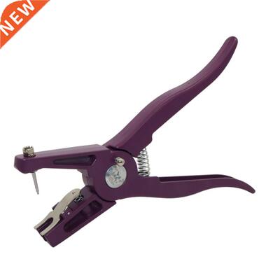 1 Pcs Animal Ear Tag Pliers Control Device Purple Metal ear