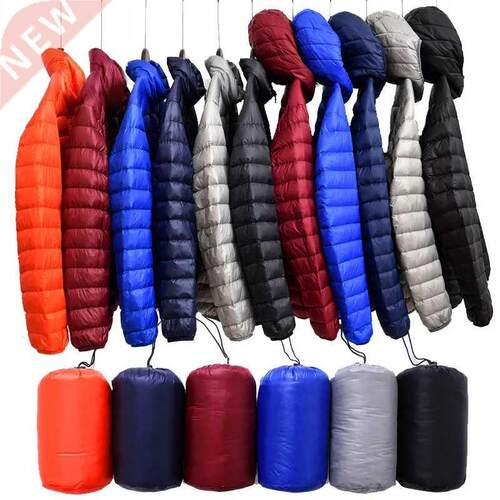 2021 Men Winter Coat Fashion Hooded White Duck Down Jackets