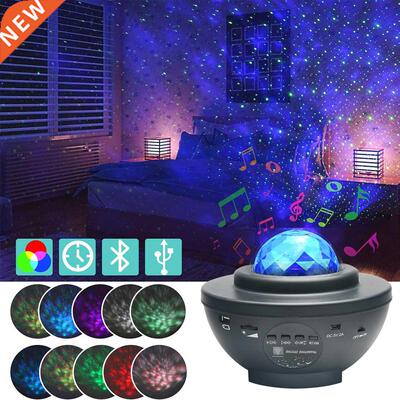 USB Music Starry Water Wave LED Projector LED Star Night Lig