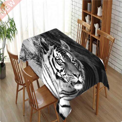 Animal Tiger Tablecloth Polyester Hotel Picnic Table