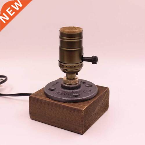 Retro Table Lamp Wood Vintage Desk Light Village Dimmable 40