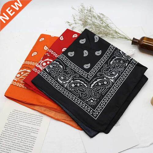 Bandana kerchief Unisex Hip Hop Black Hair Band Neck Scarf S