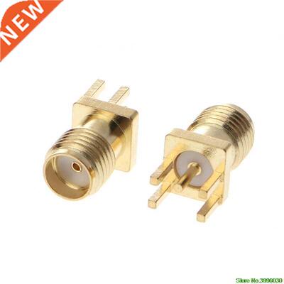 10 Pcs SMA Female Jack Solder Edge 1.6mm Space PCB Mount Str