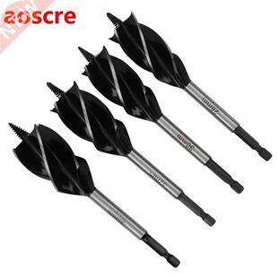 Power Tools 4Pcs Auger Bits Wood Cutting Drill Four?Blade He