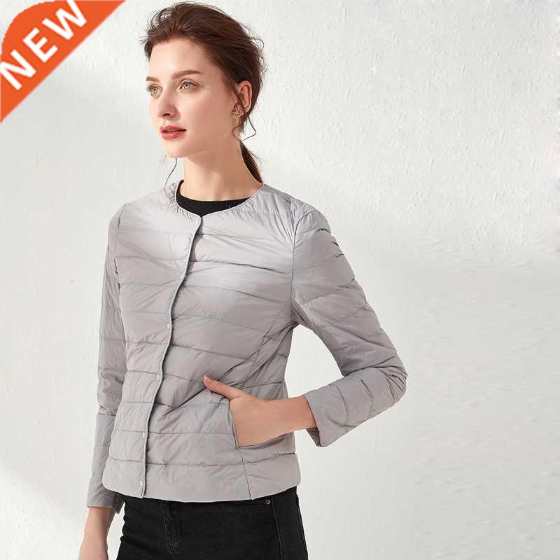 Woman Ultra Light Down Jacket Portable Parka Matt Fabric Cas