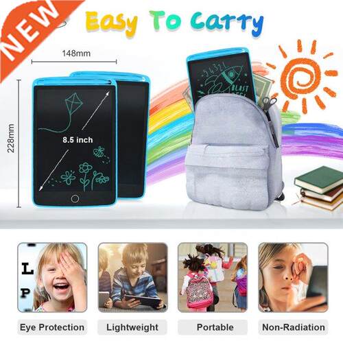 2 Sets 8.5 inch Electronic Drawing Board Portable LCD Digit