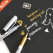 Gold and Silver 1Pc Card Pen Christmas Writing Metal