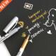 Gold and Silver 1Pc Card Pen Christmas Writing Metal