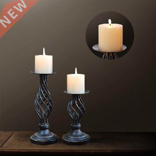 Retro Candle Holder American Metal Hollow Candle Holder