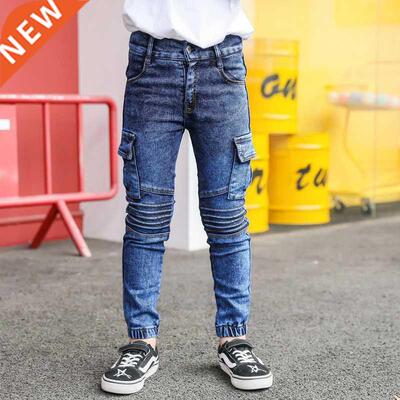 IENENS Autumn Boy's Jeans Clothes Kids Cowboy Pants Children