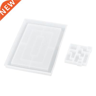 Crystal Epoxy Mold Mirror Mold Rectangle Puzzle Stencil