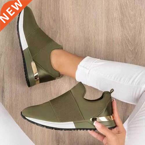 Vulcanize Shoes Sneakers Women Shoes Ladies Slip-On Solid Co