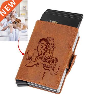 Personalized Custom Photo Men Wallet Money Bag Rfid Male Car