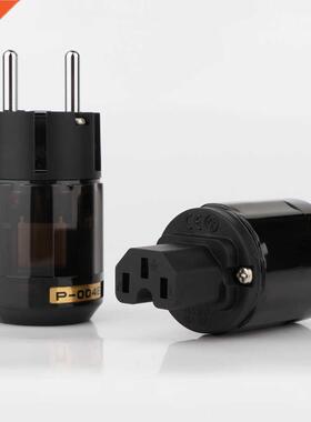 Set P-004E Rhodium Platinum EU version Power Plug & C-00