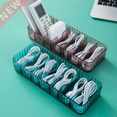 Cable Storage Box Transparent Plastic Data Line Storage Cont