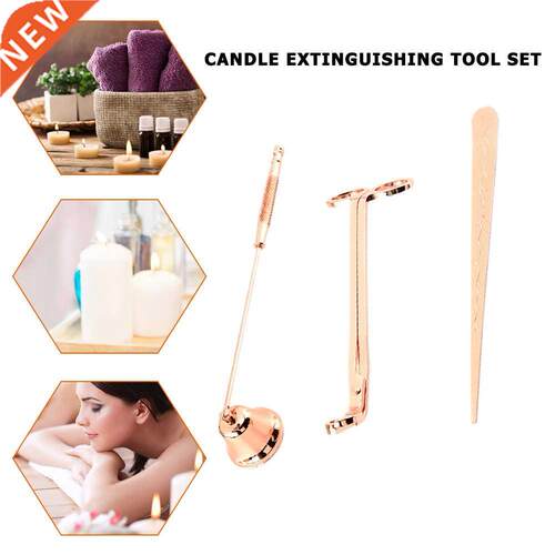 3pcs/set Candle Snuffer Trimmer Hook Stainless Steel Luxury