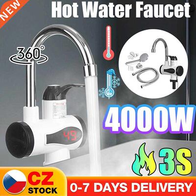 4000W Electric Kitchen Water Heater Shower Tap Instant Hot