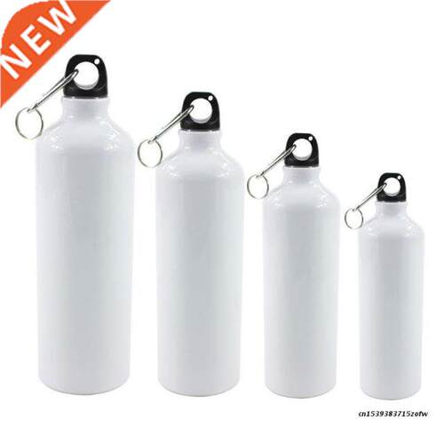 White Blank Sublimation Water Bottle with Carabiner Aluminum