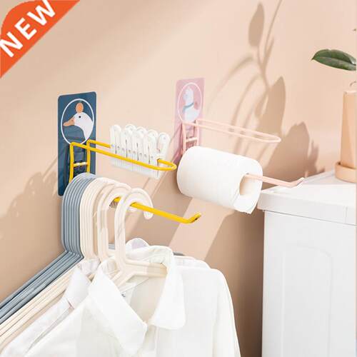 Cartoon Hanger Storage Rack Home No-Punch Stainless Steel