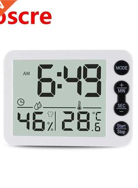 Digital Indoor Thermometer Hygrometer Alarm Clock Accurate T