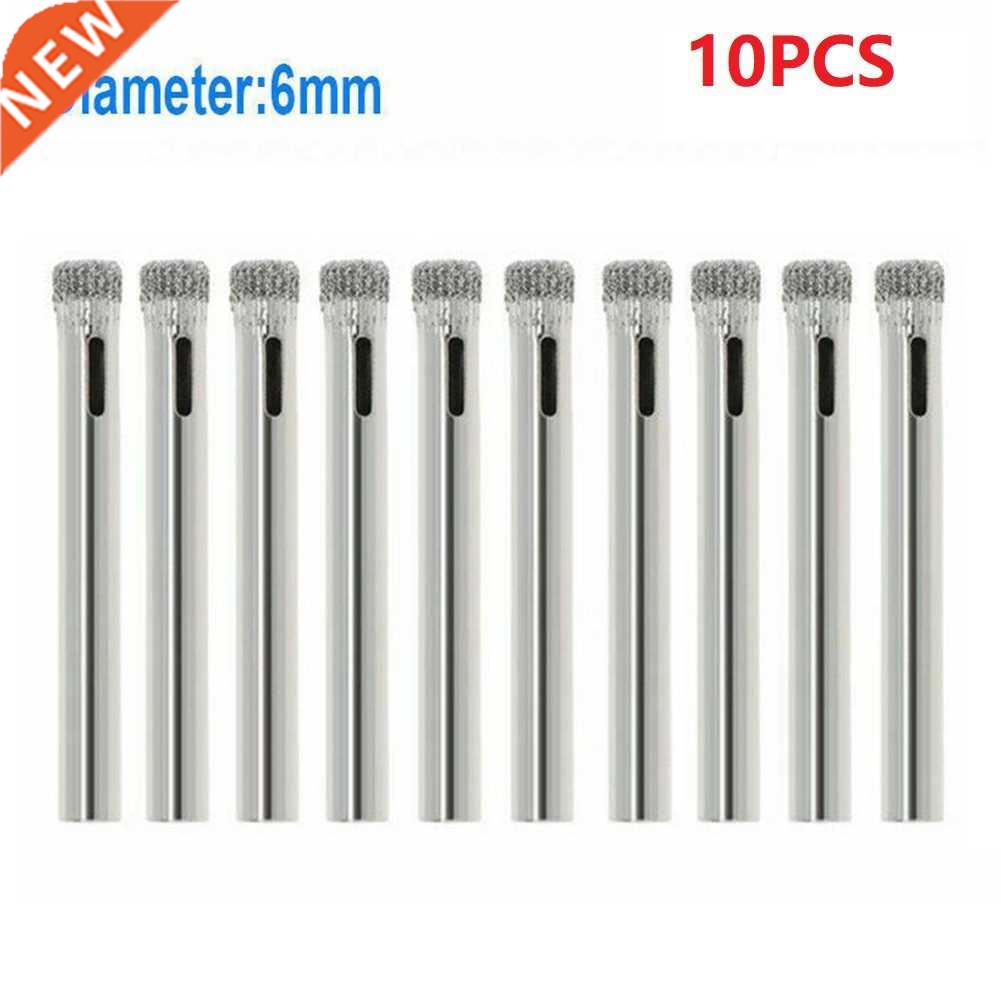 10Pcs 6mm Diamond Coated Drill Bit Marble Tile Ceramic Glass