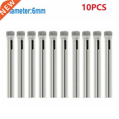10Pcs 6mm Diamond Coated Drill Bit Marble Tile Ceramic Glass