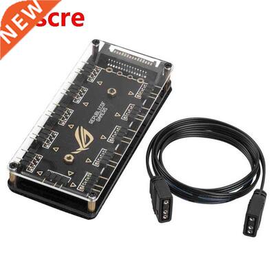 5V Pin RGB LED Splitter 10-Port Hub with 50CM Pin Extensio