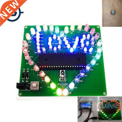 Electronic  Kit Colorful LED Lamp Heart Shape Electronic
