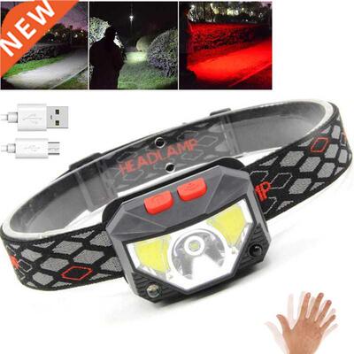 Super Bright LED Headlamp Sensor Motion Frontal Head Lamp To