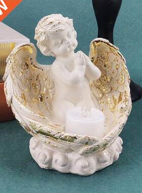 European Resin White Cute Angel Statue Decoration Crafts