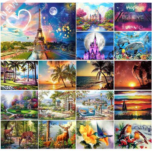 5D DIY diamond painting sunset/love landscape full diamond r