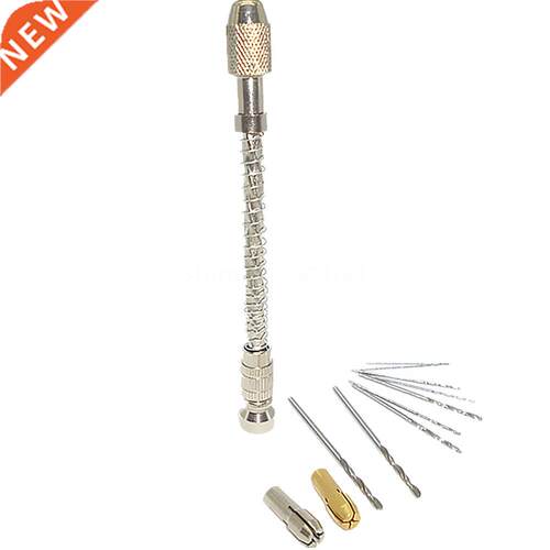 Mini Spiral Pin Vise Hand Push Hole Drilling With 10pc Hss M
