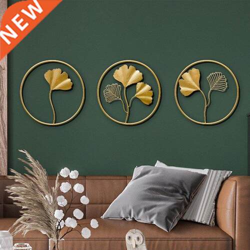 Nordic Wrought Iron Ginkgo Leaf Wall Decoration Modern Home