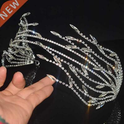 Handmade Baroque Hairband Silver Plated Crystal Hairband Wom