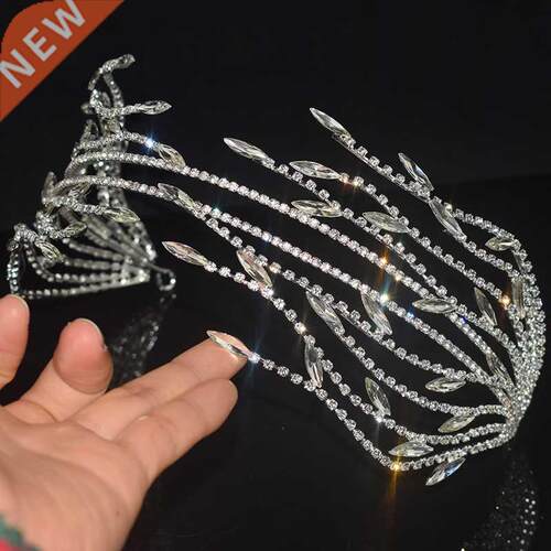 Handmade Baroque Hairband Silver Plated Crystal Hairband Wom