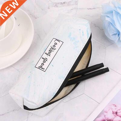 Marble Pencil Case Stationery School Supplies Storage Pencil