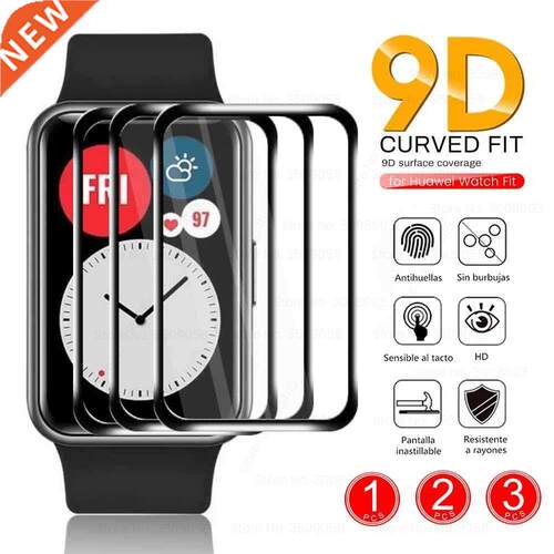 1-3PCS 9D Curved Soft Fiber Protective Glass For Huawei Watc