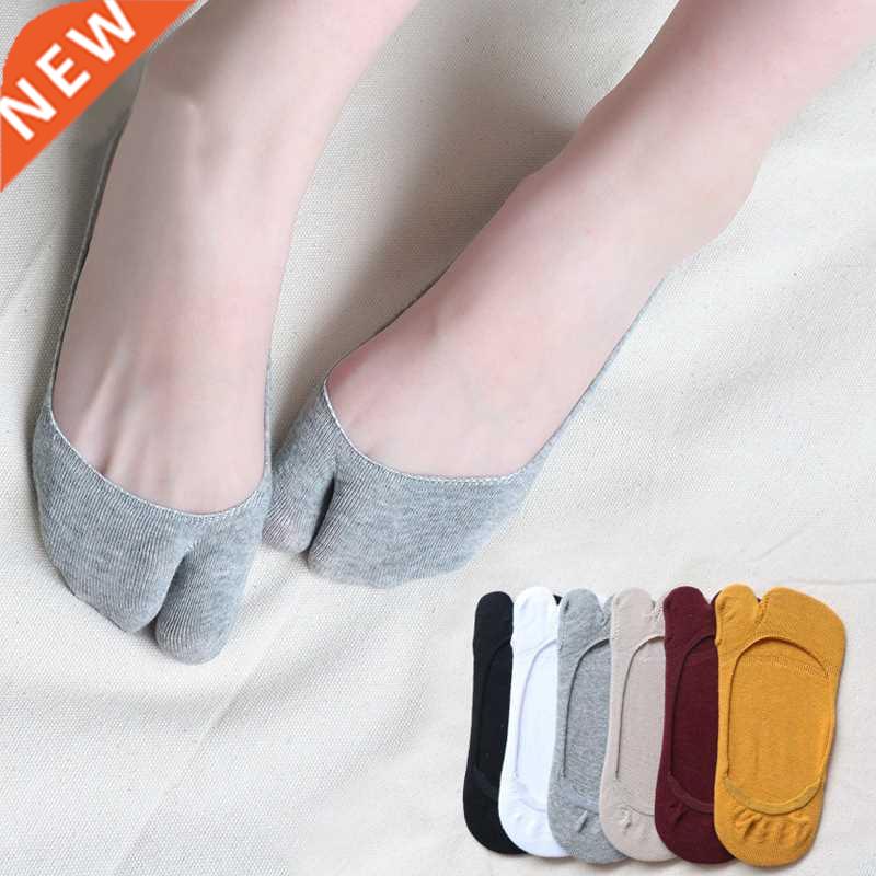 Summer Combed Cotton Tabi Socks Solid Comfortable Breathable