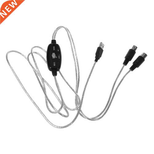 USB IN-OUT MIDI Cable Converter PC to Music Keyboard Adapter