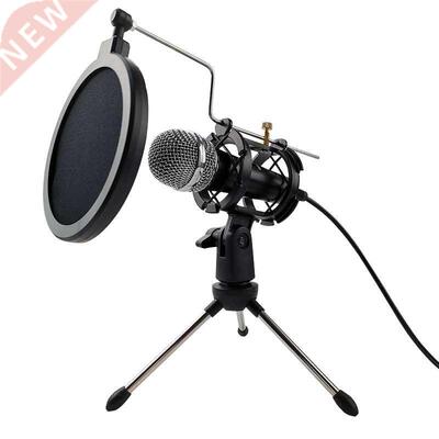 Microphone 3.5mm Wired Home Stereo Desktop Tripod MIC For PC