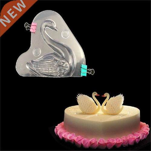 Transparent 3D Swan Shoe Shape Plastic Chocolate Mould