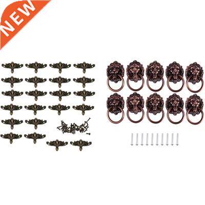10Pcs Dresser Drawer Cabinet Door Ring Lion Head Pull